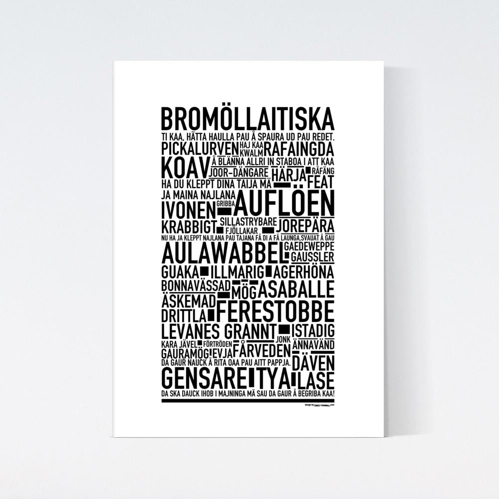 Bromöllaitiska Dialekt Text Poster