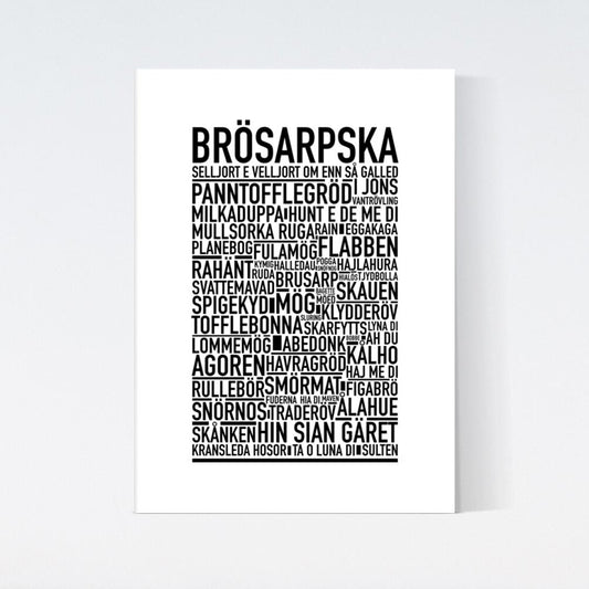 Brösarpska Dialekt Text Poster