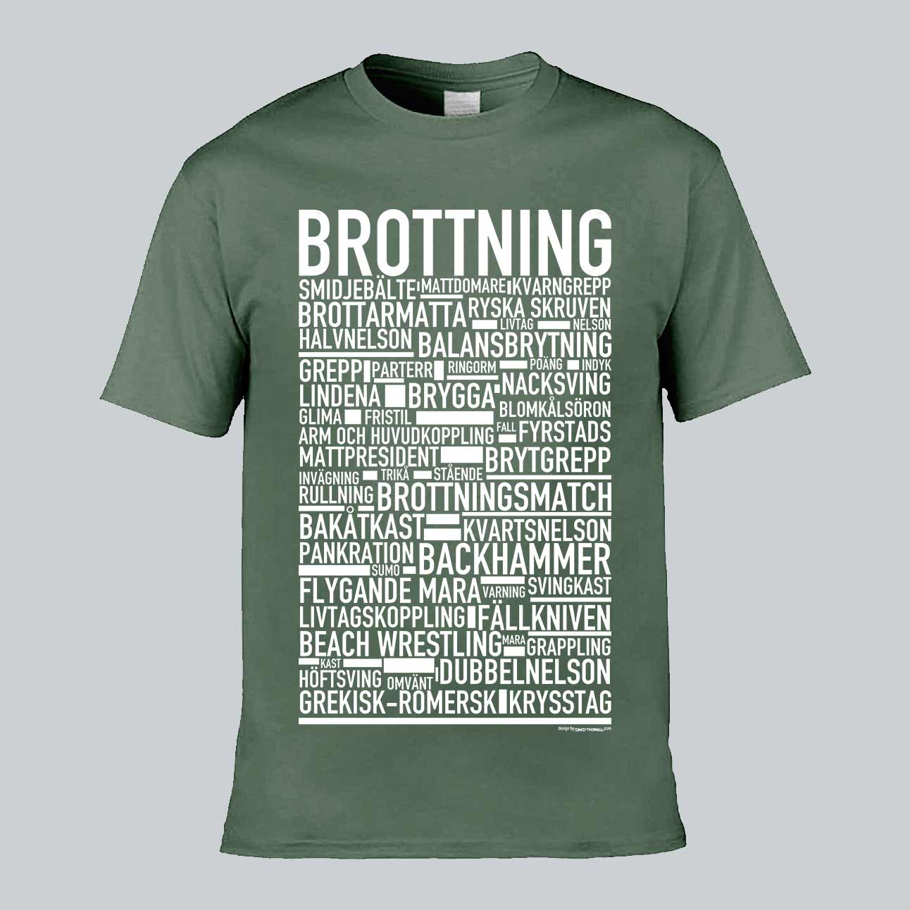Brottning Text T-shirt