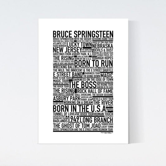 Bruce Springsteen Text Poster