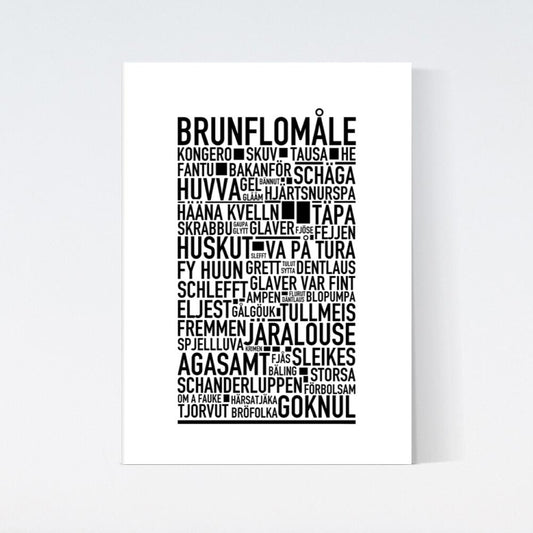 Brunflomåle Dialekt Text Poster