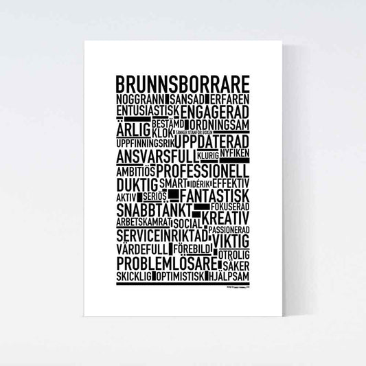 Brunnsborrare Text Poster