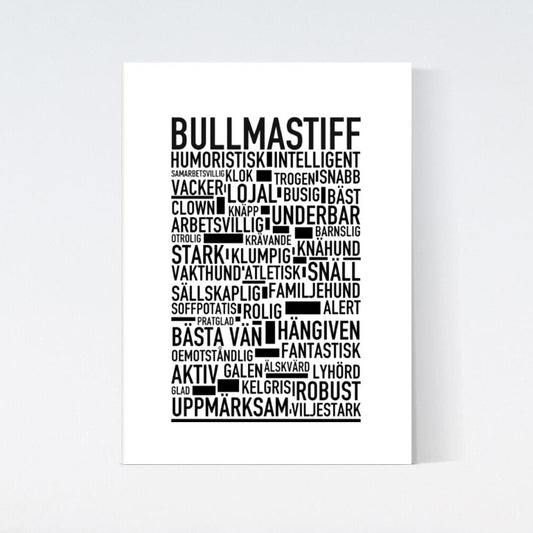 Bullmastiff Text Poster