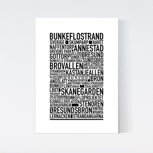 Bunkeflostrand Text Poster