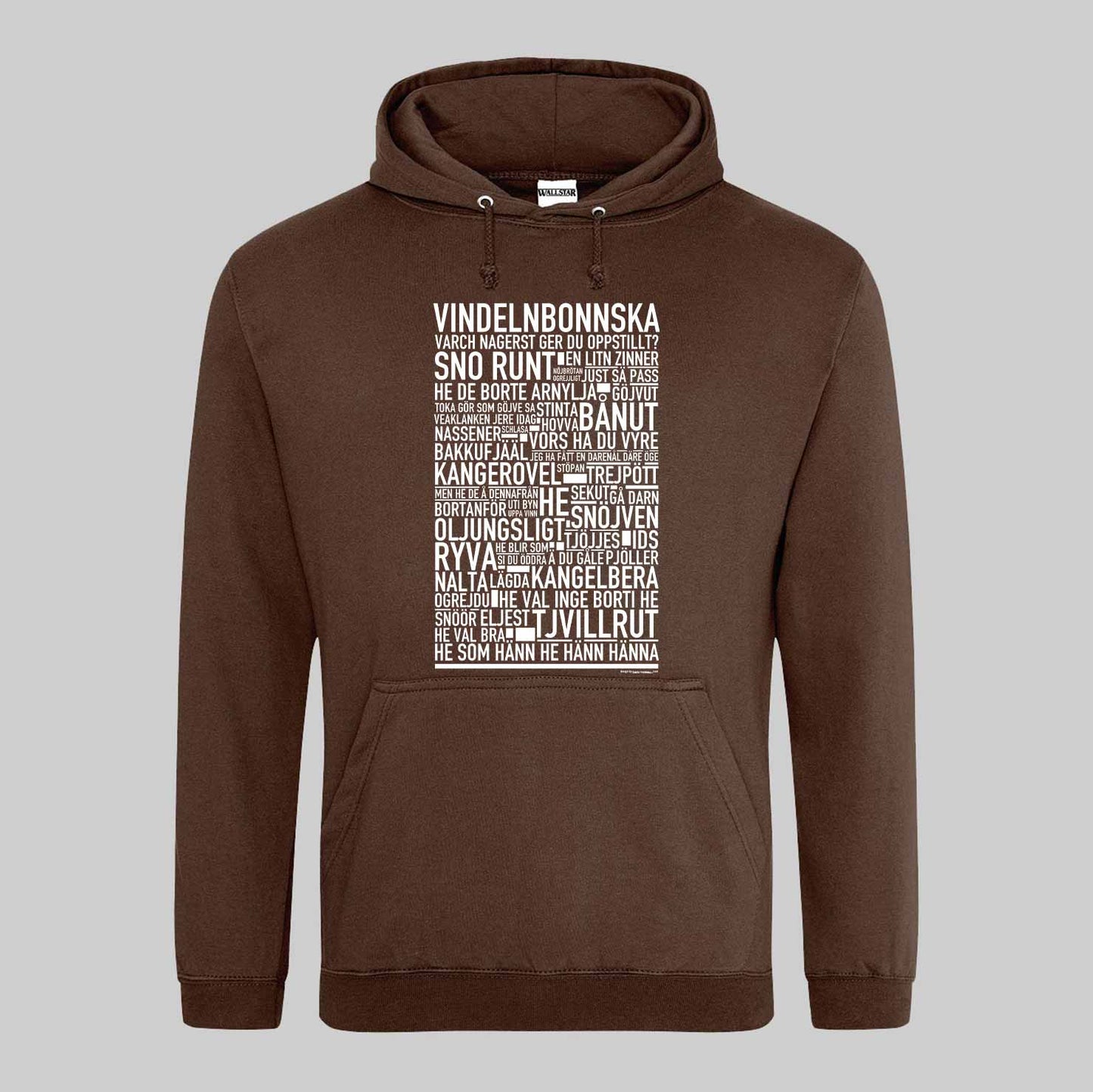 Vindelnbonnska Dialekt Text Hoodie