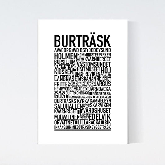 Burträsk Text Poster