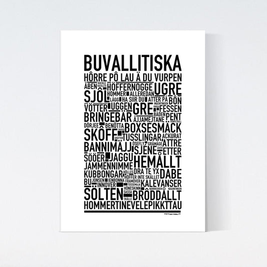 Buvallitiska Dialekt Text Poster