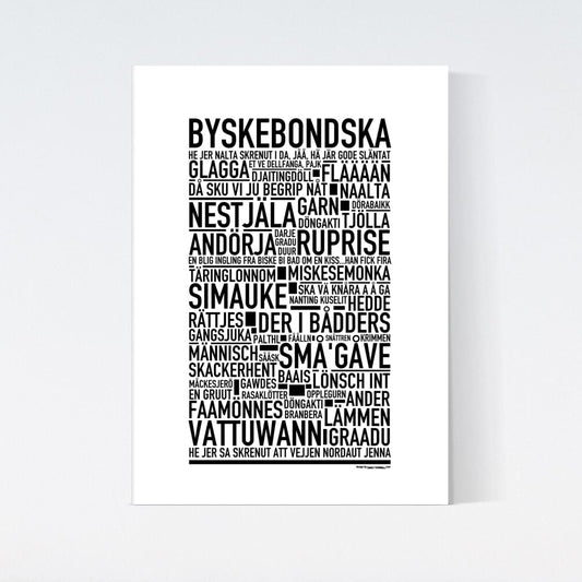 Byskebondska Dialekt Text Poster