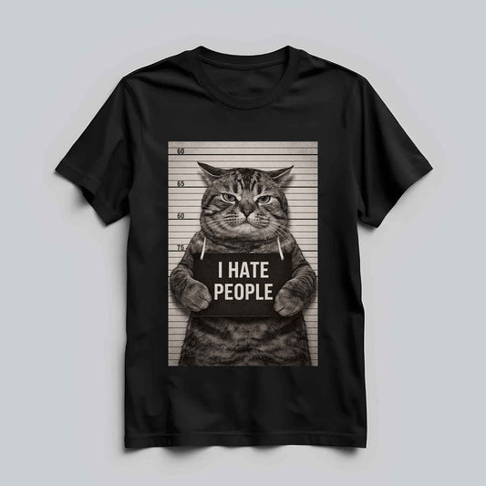 I Hate People Cat T-shirt