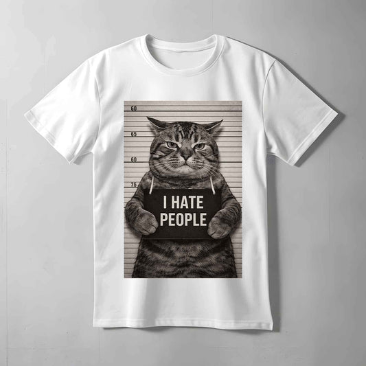 I Hate People Cat T-shirt