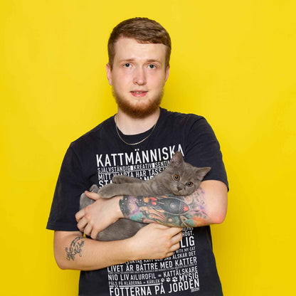 Kattmänniska Text T-shirt