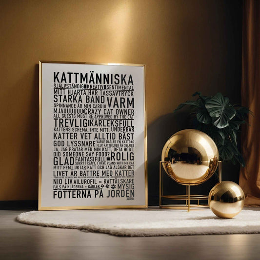 Kattmänniska Text Poster