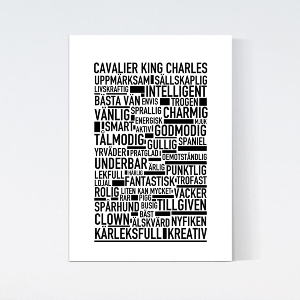 Cavalier King Charles Text Poster