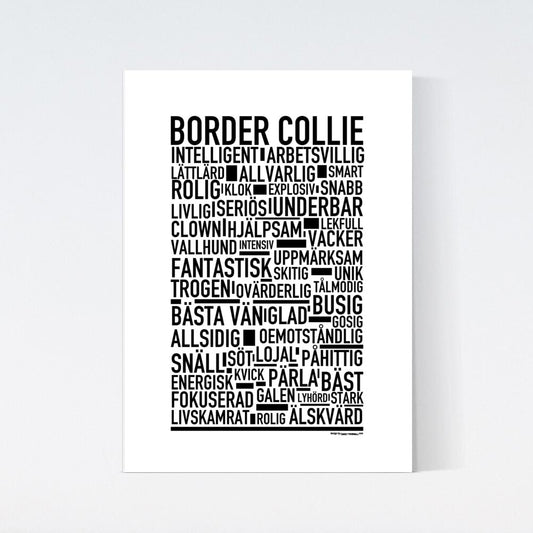 Border Collie Text Poster