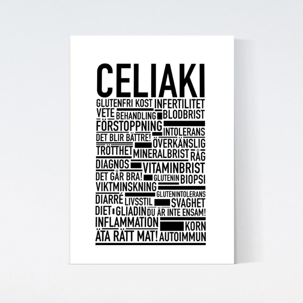 Celiaki Text Poster