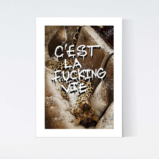 C'est La Vie Leopard Poster