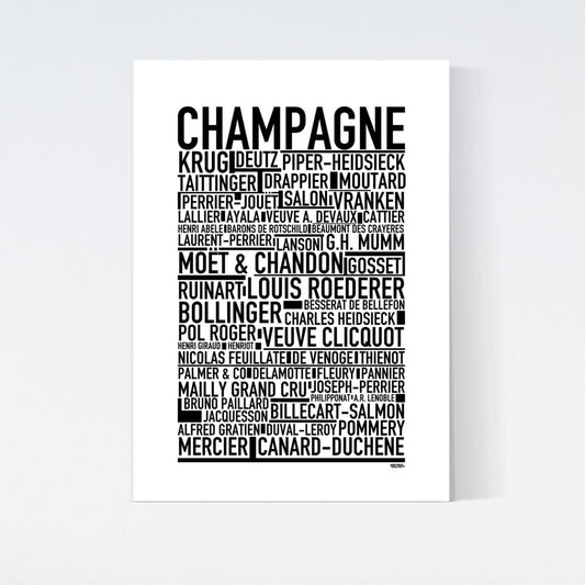 Champagne Brands Text Poster