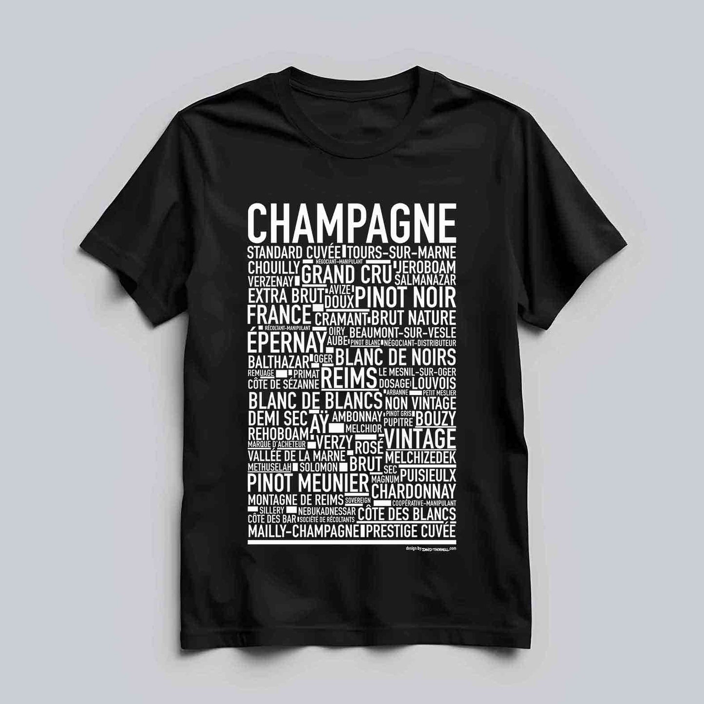 Champagne Entusiast Text T-shirt