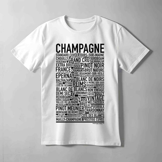 Champagne Entusiast Text T-shirt