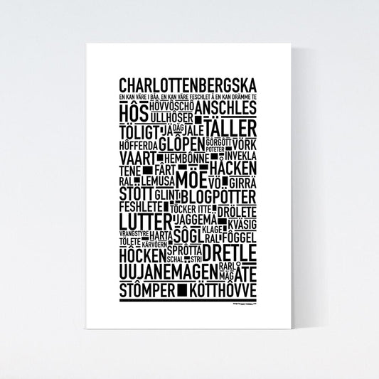 Charlottenbergska Dialekt Text Poster