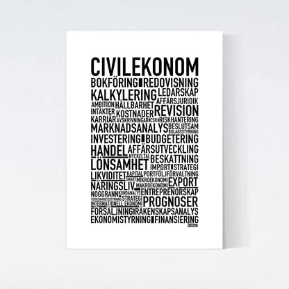 Civilekonom Text Poster