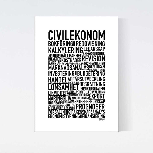 Civilekonom Text Poster