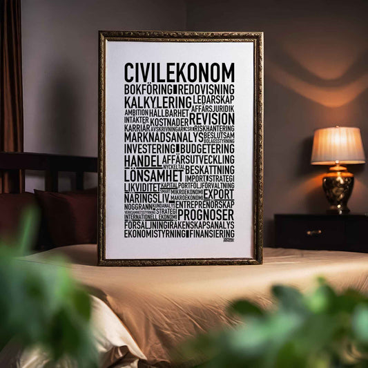 Civilekonom Text Poster