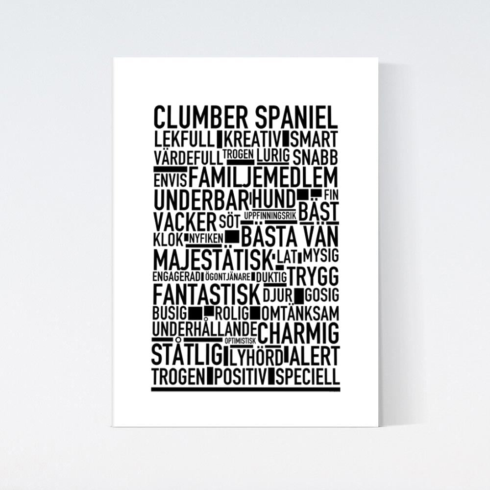Clumber Spaniel Text Poster