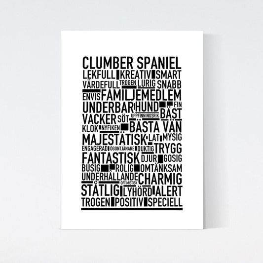 Clumber Spaniel Text Poster