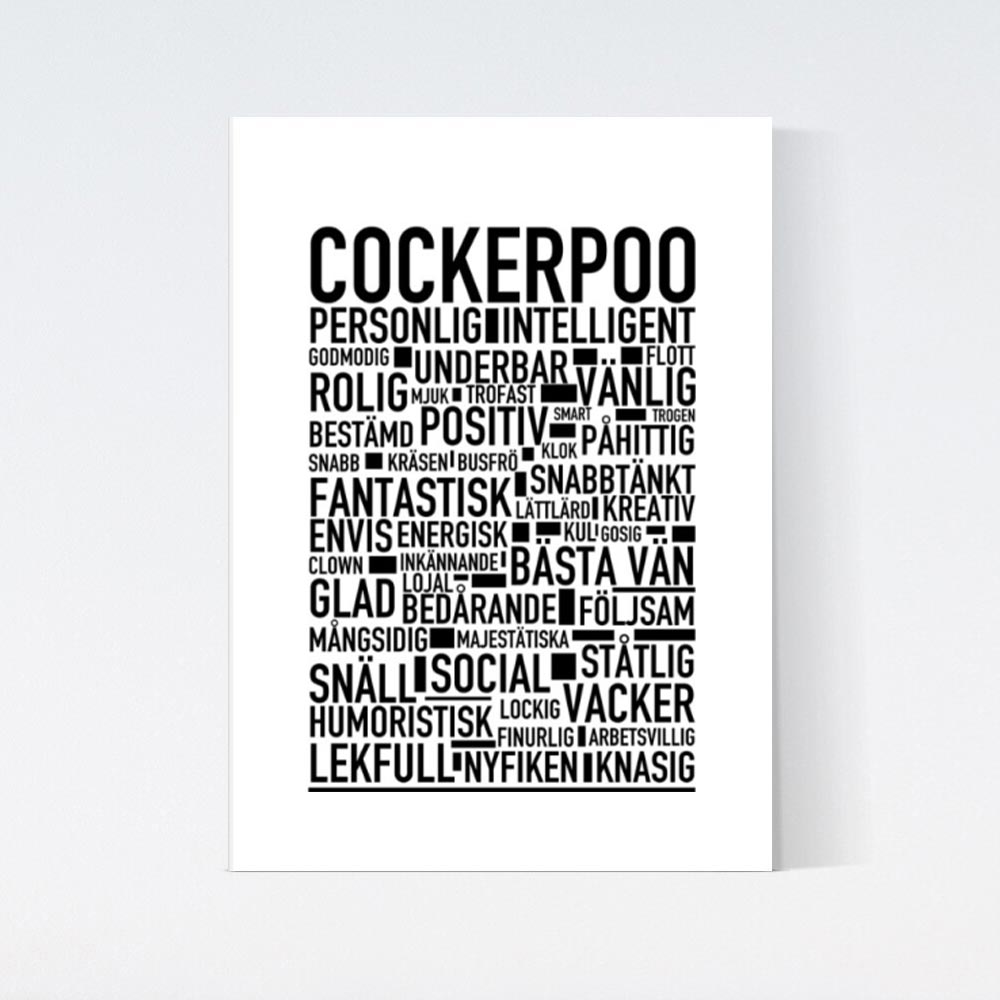 Cockerpoo Text Poster
