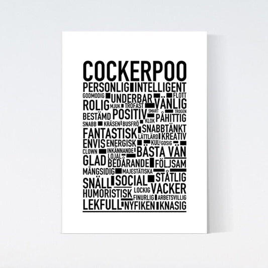 Cockerpoo Text Poster