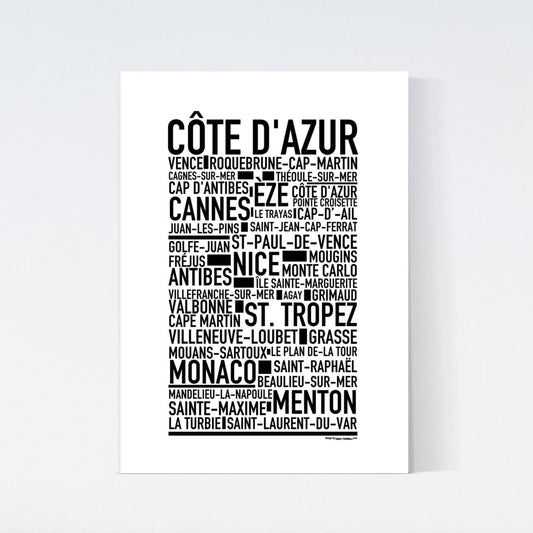 Cote d'Azur Text Poster