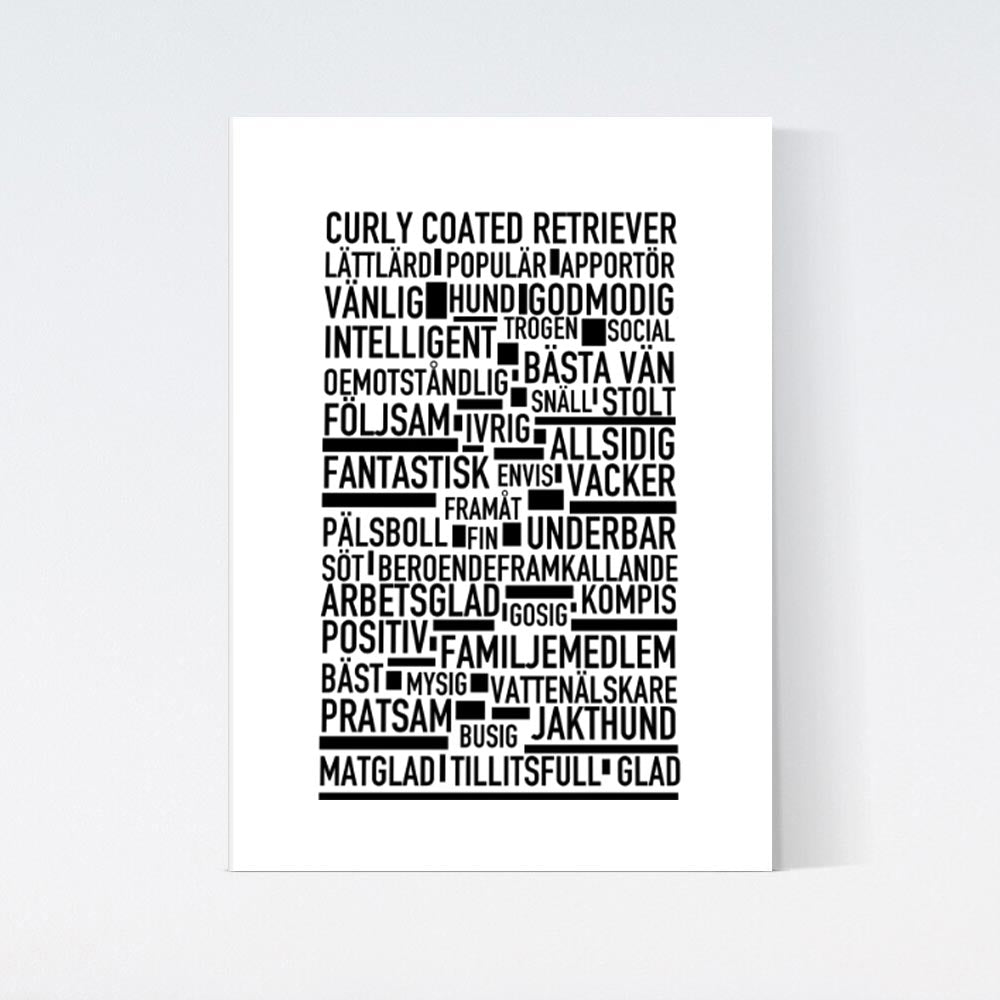 Curly Coated Retriever Text Poster