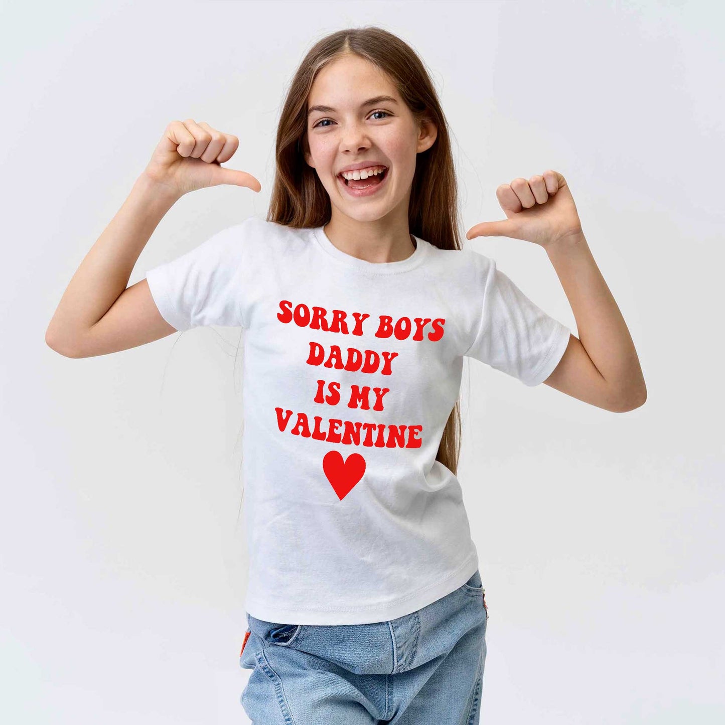 Daddy Is My Valentine Barn T-shirt