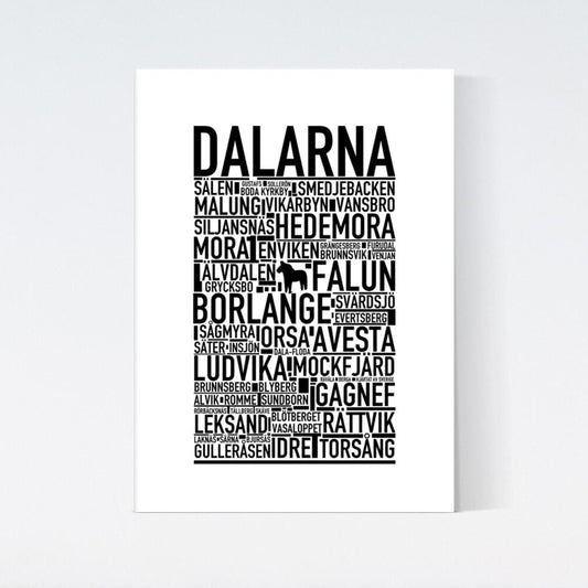 Dalarna Landskap Text Poster