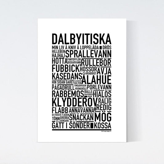 Dalbyitiska Dialekt Text Poster