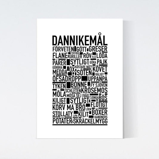 Dannikemål Dialekt Text Poster