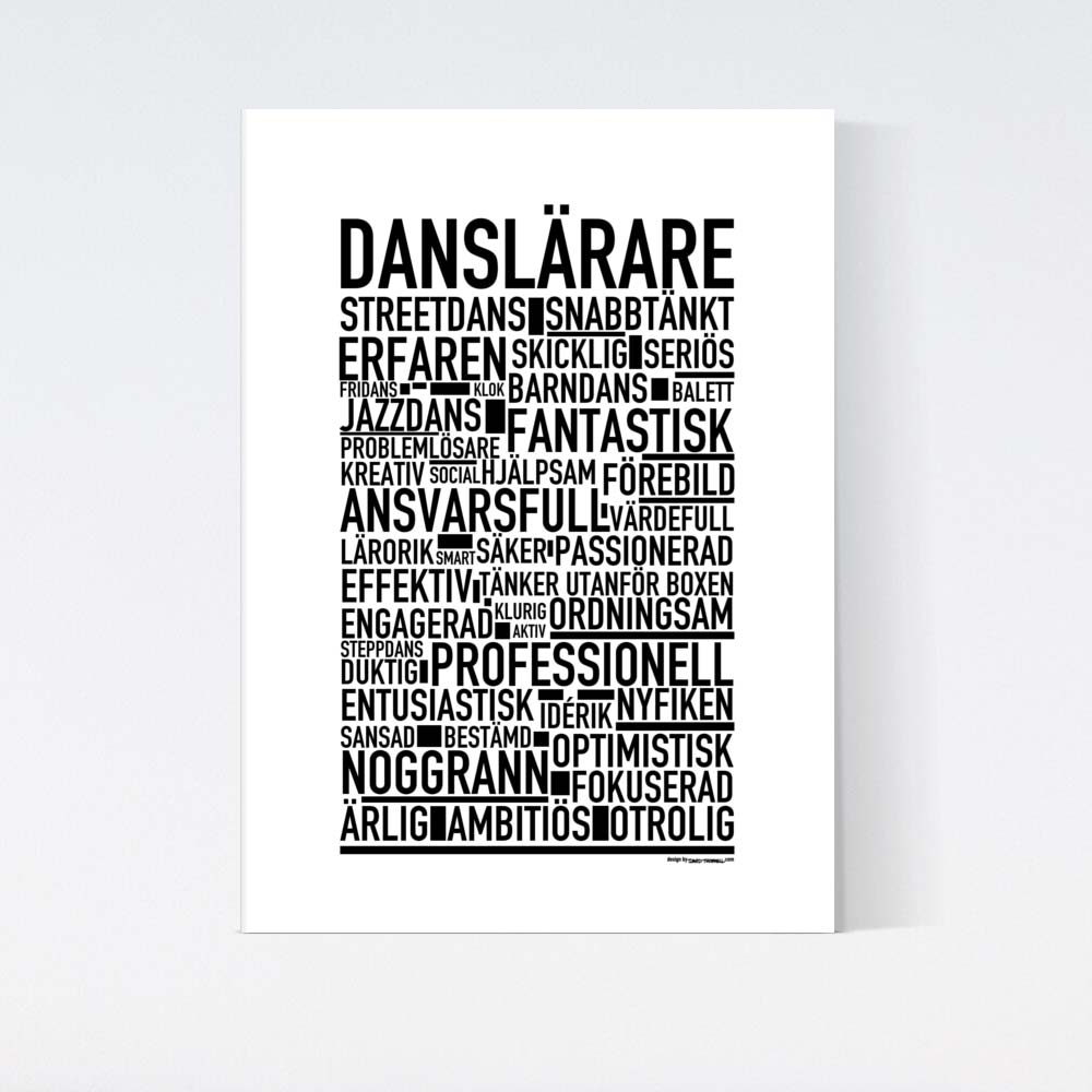 Danslärare Text Poster