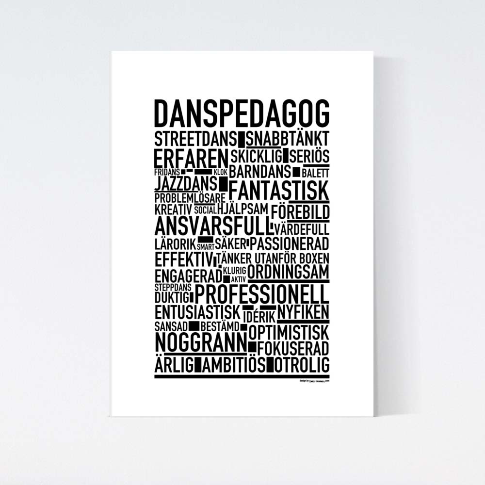 Danspedagog Text Poster