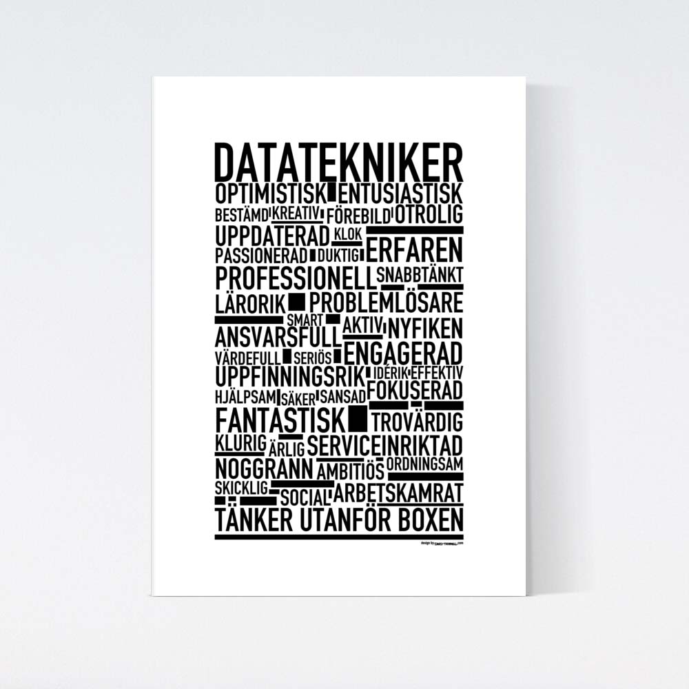 Datatekniker Text Poster