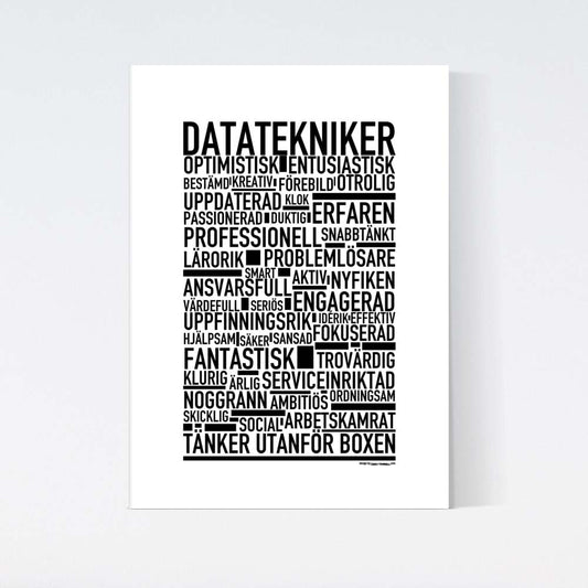 Datatekniker Text Poster