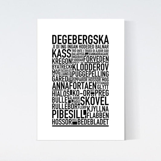 Degebergska Dialekt Text Poster