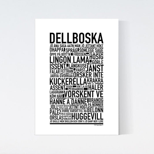 Dellboska Dialekt Text Poster