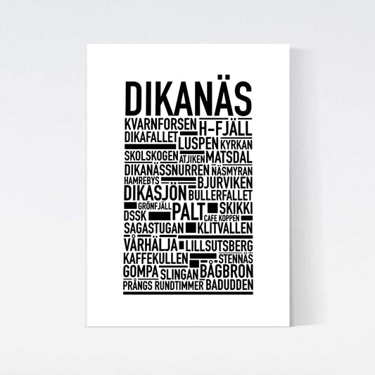 Dikanäs Text Poster