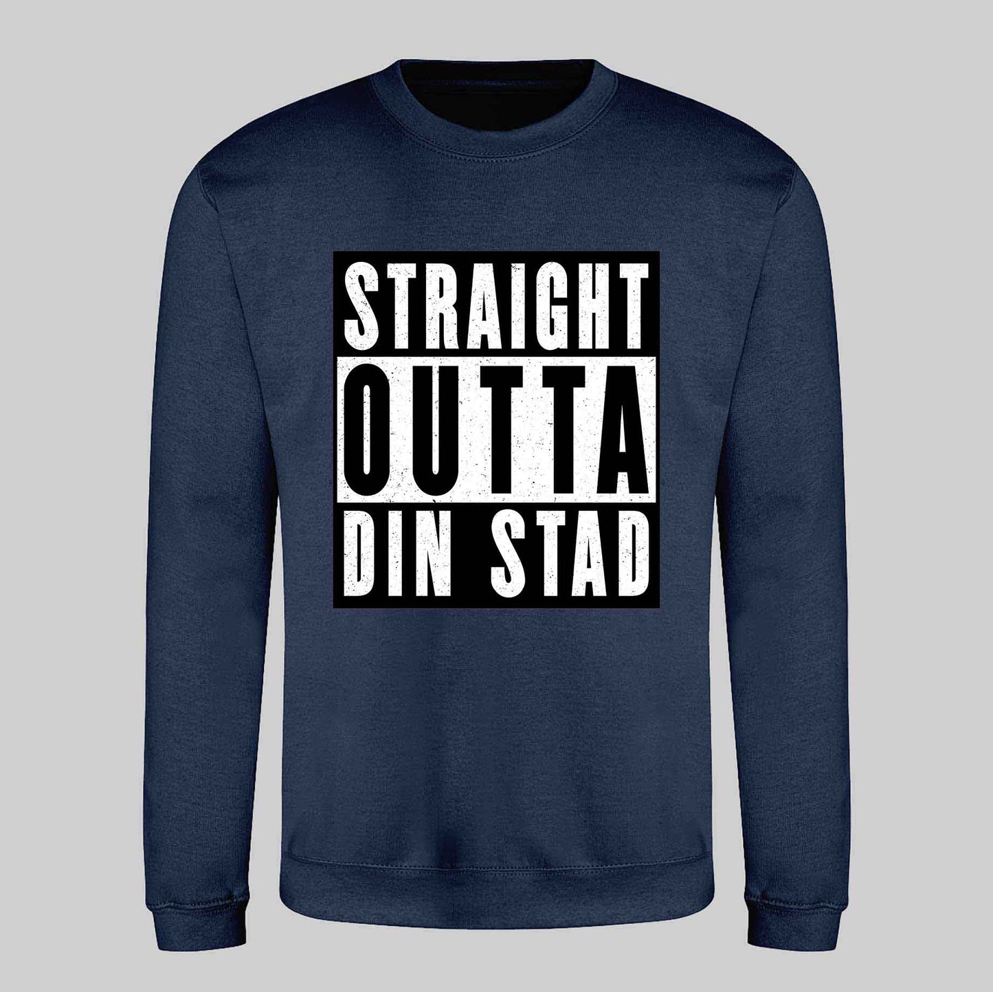 Straight Outta Din Text Sweatshirt