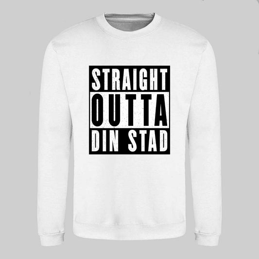 Straight Outta Din Text Sweatshirt