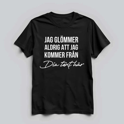 Jag Glömmer Aldrig Text T-shirt