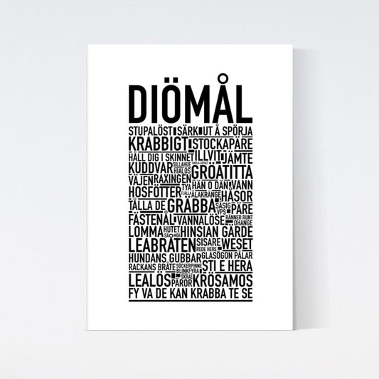 Diömål Dialekt Text Poster