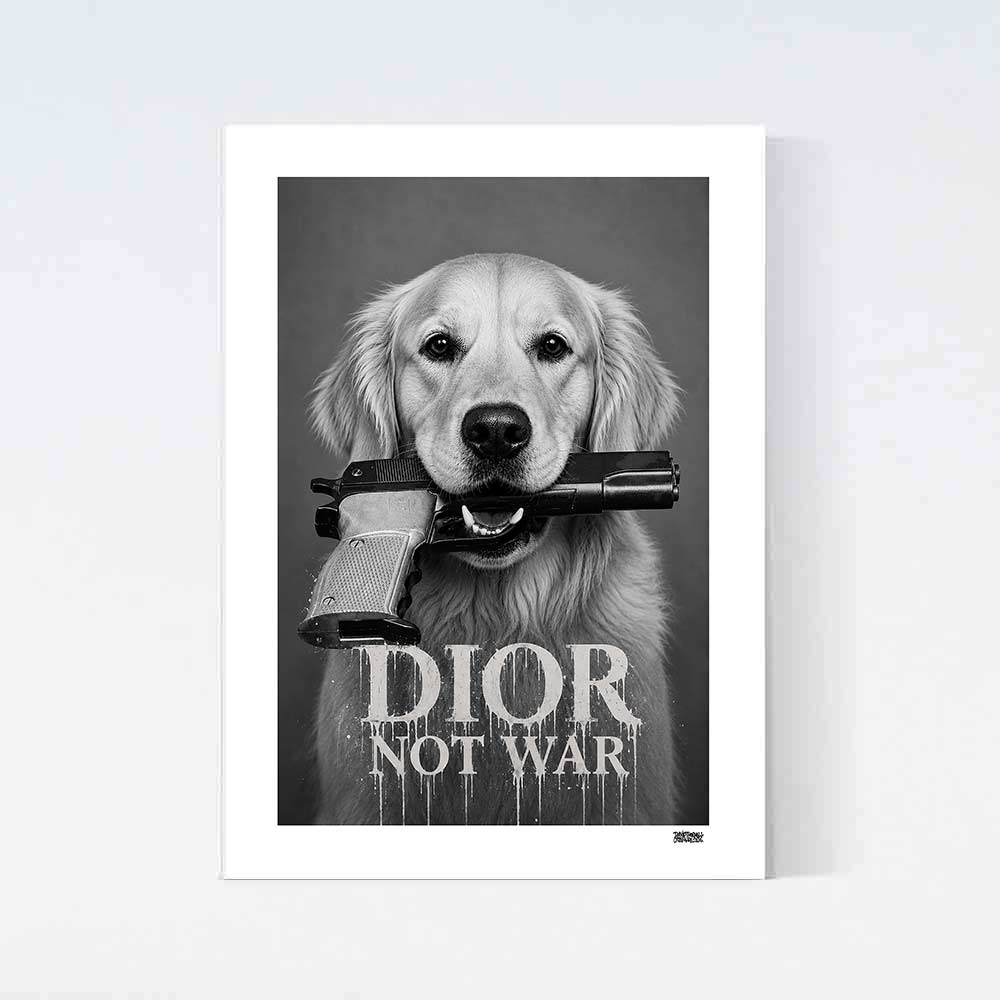 Dior Not War Golden Poster