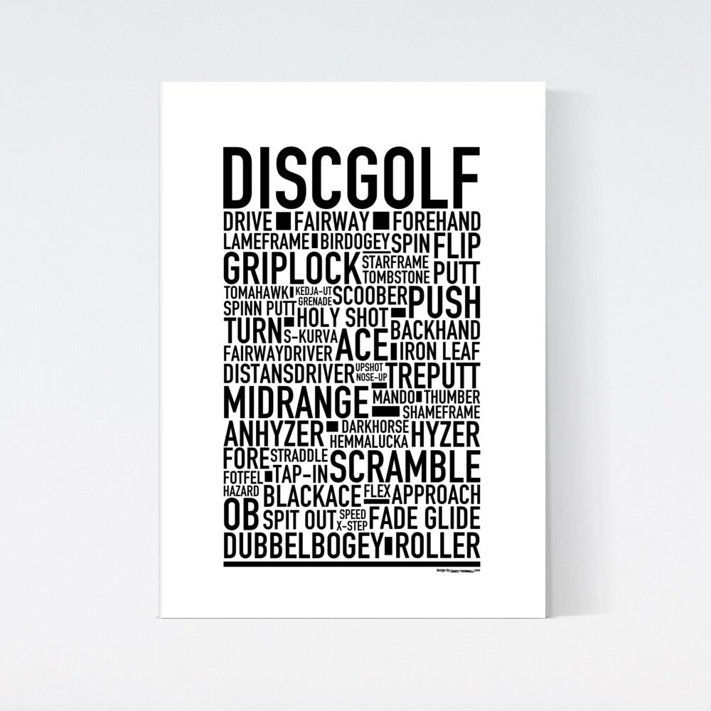 Discgolf Text Poster